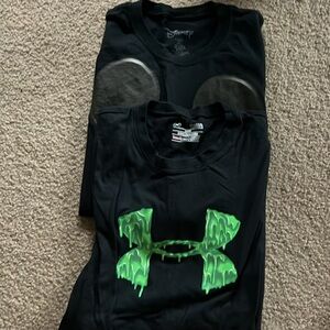 Two short sleeve t-shirt.  Youth size large Mickey and under Armour